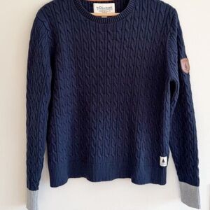 Wanakome Cotton and Cashmere Cable Knit Crewneck Sweater